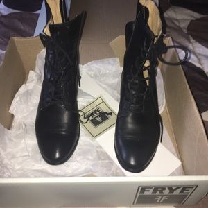 Frye lace up boots